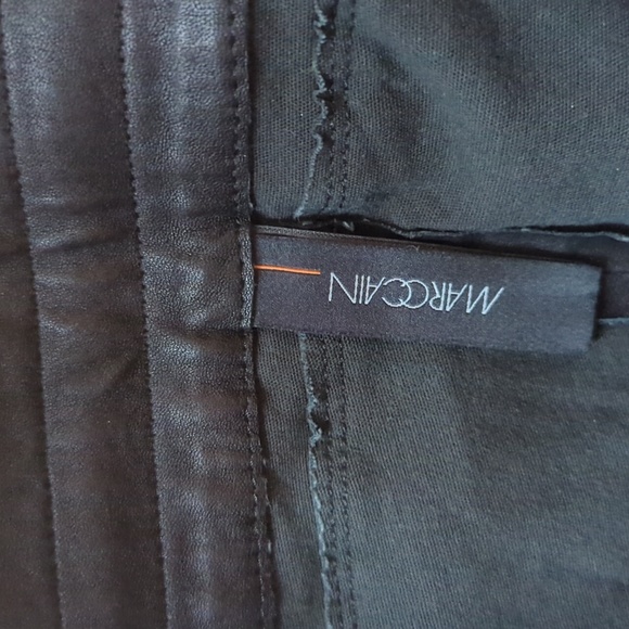 Marc Cain. Slim Fit Drawstring Pants. Faux Leather. Size N3. - Picture 4 of 14